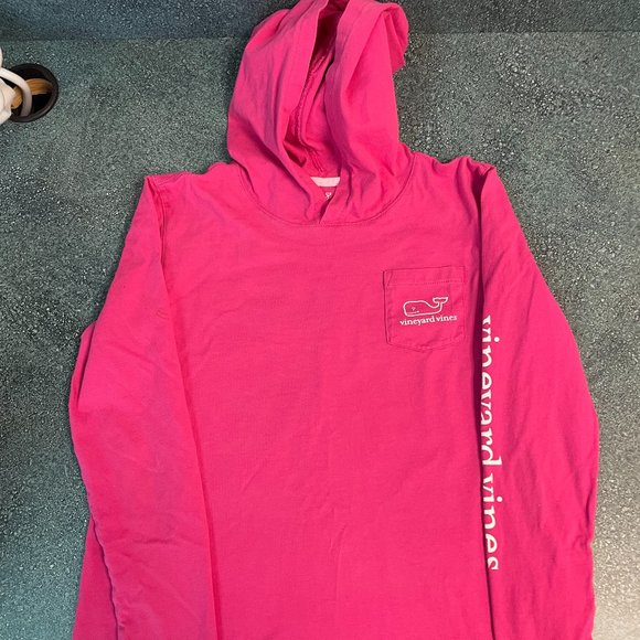 Girls Hooded Vineyard Vines Shirt Size 14 Large - Picture 1 of 4